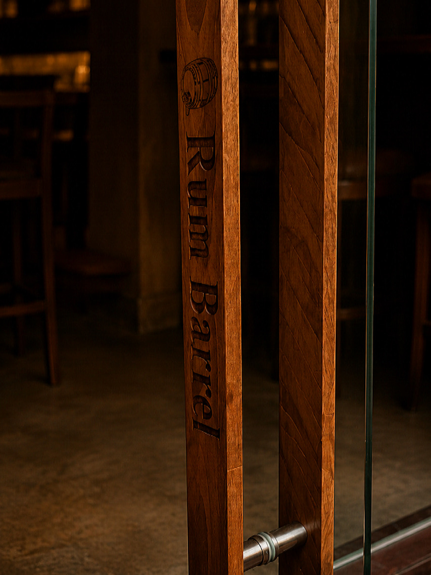 Rum Barrel entrance door handle
